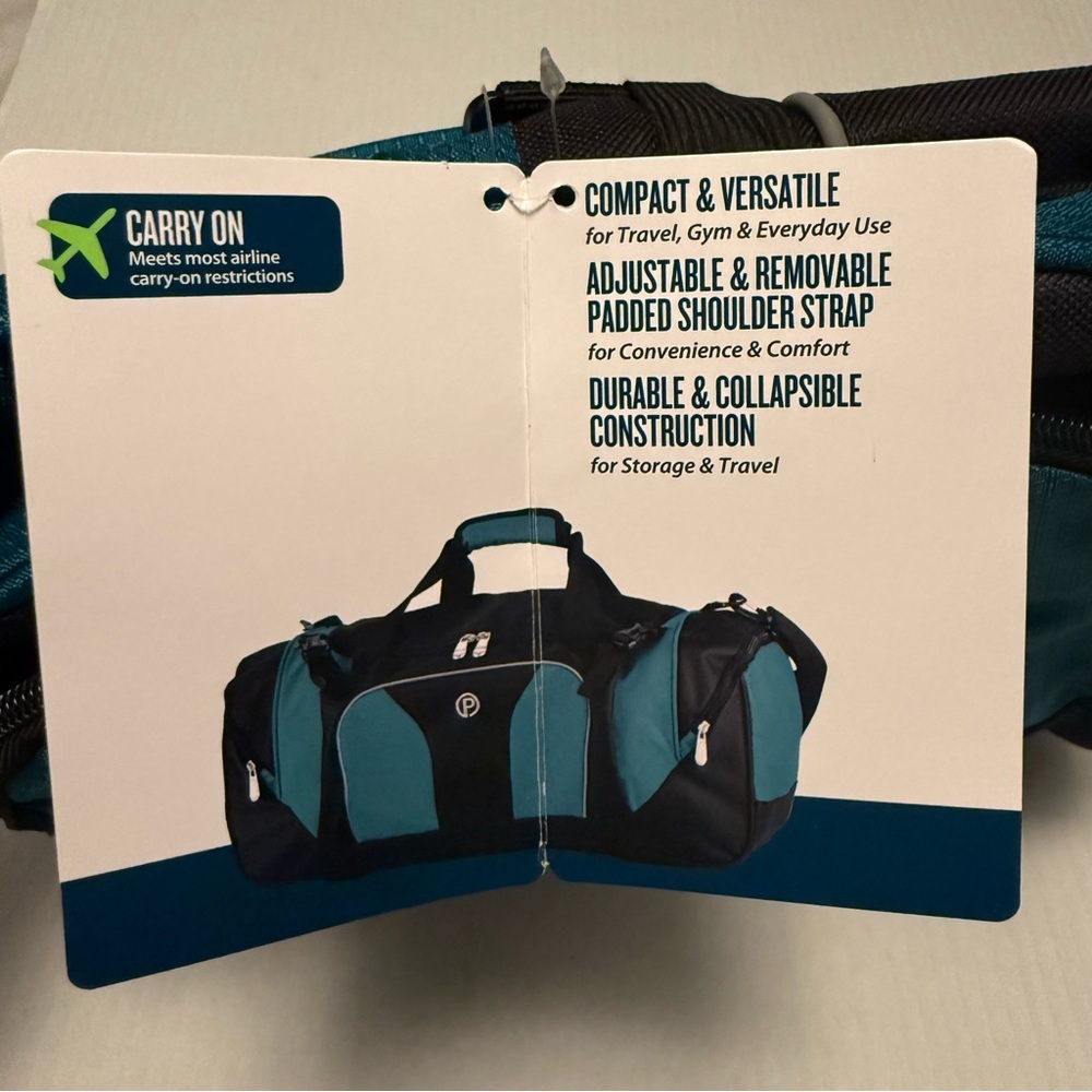 NEW- Protege 22 inch Carry On Sport Duffel Bag Luggage -Travel Gym Collapsible - Picture 6 of 12